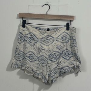 Design Lab Lord & Taylor Blue Tie Dye Shorts Small Art